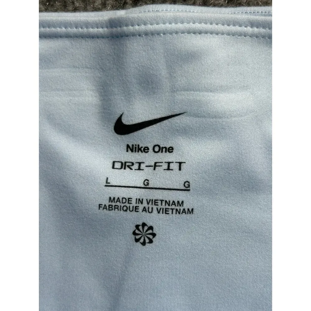 Nike One Dri-FIT Light Blue High Rise Leggings Women's Large Activewear - Picture 4 of 8